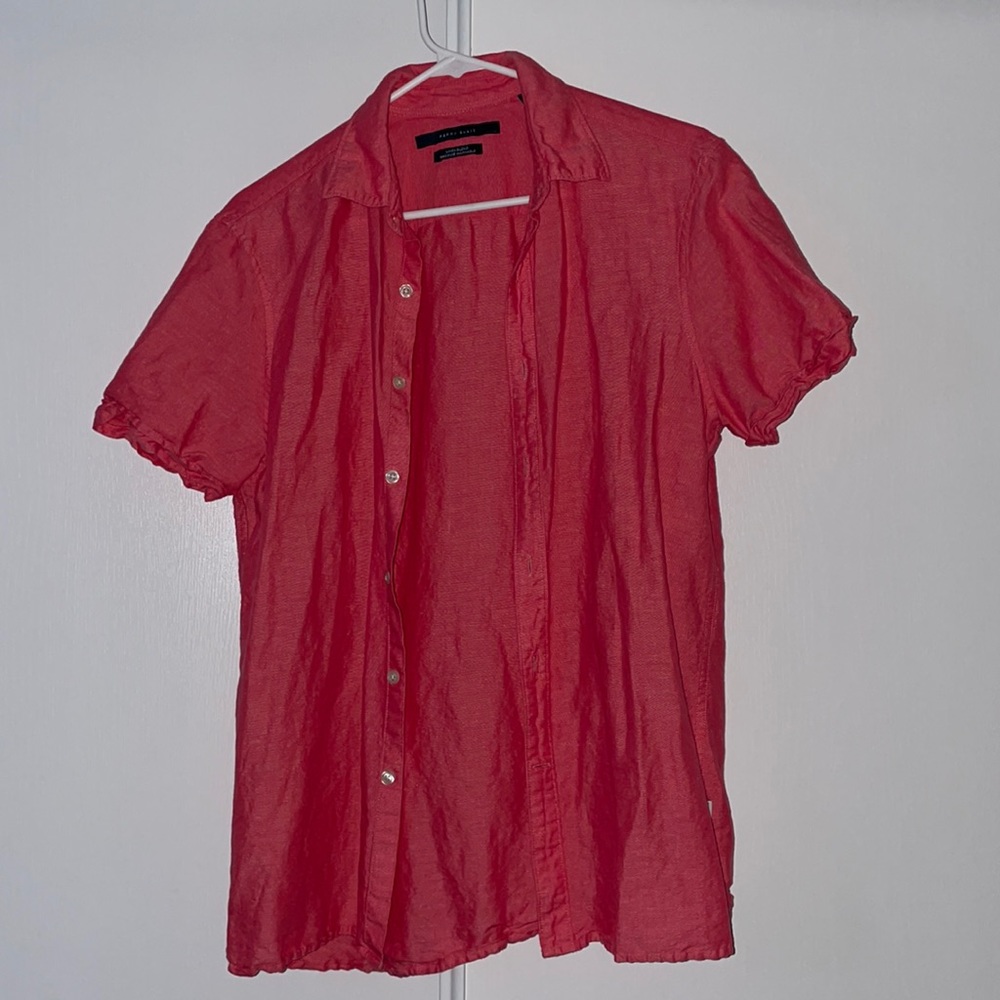 Perry Ellis Linen Dress Shirt